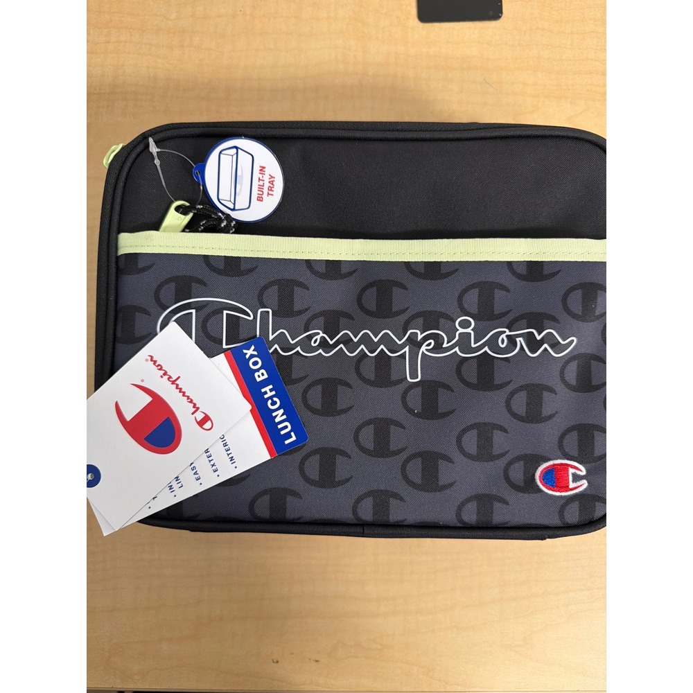 Champion Dark Grey Insulated Lunch Box with Built-In Hard Shell Tray CS2-3029